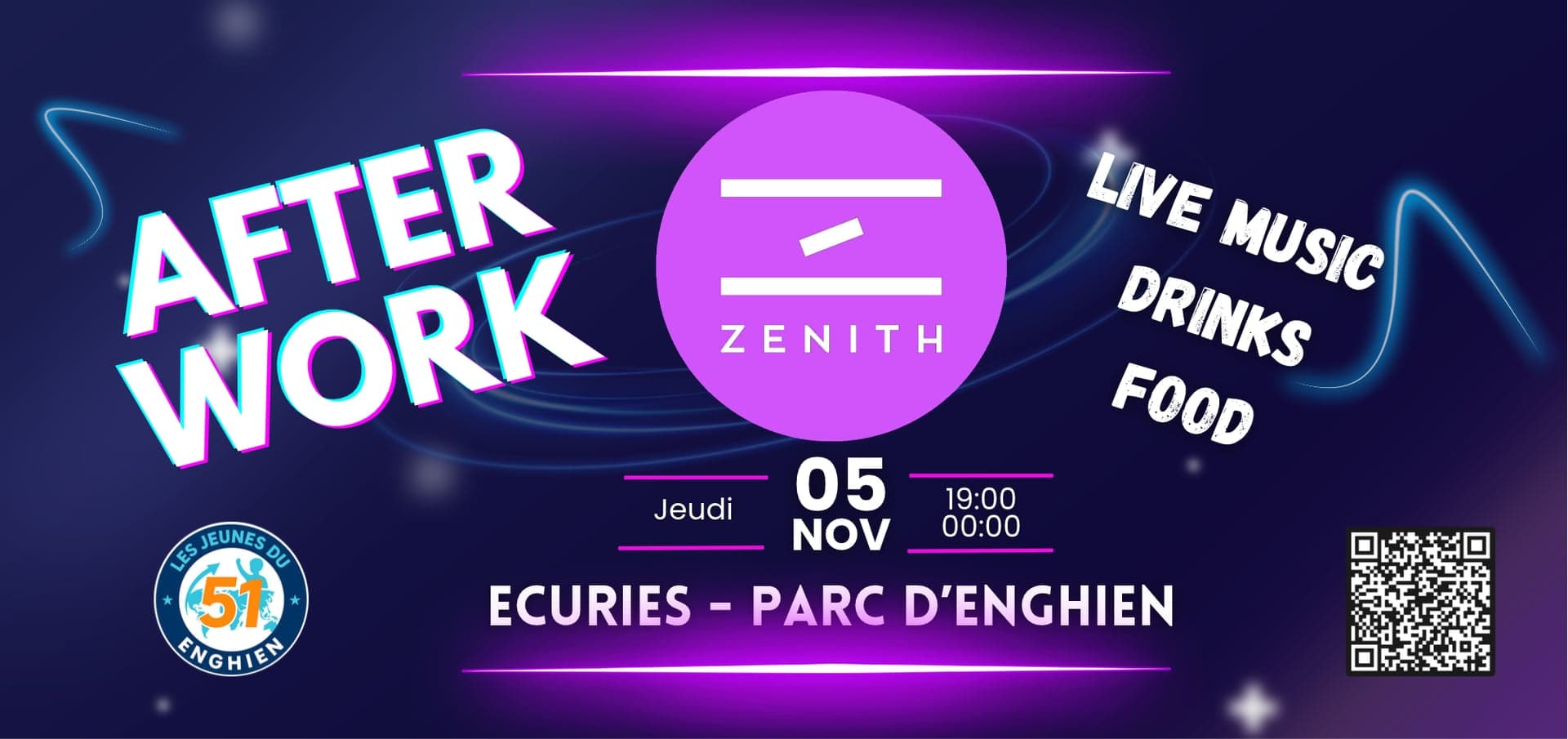 Afterwork Zénith 2026 – Les Jeunes du Fifty-One vous donnent rendez-vous à Enghien